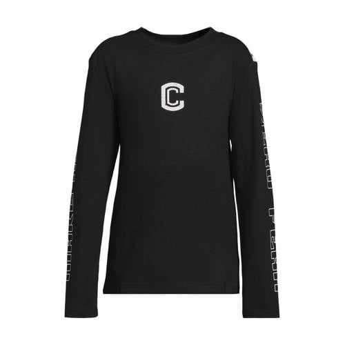 Coolcat longsleeve met printopdruk Lennon zwart