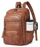 Omgoods - Sac à dos pour ordinateur portable 17 pouces en cuir végétalien pour femmes
