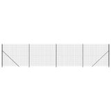 vidaXL Draadgaashek met flens 1,4x10 m antracietkleurig