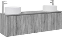 vidaXL Badkamerkastenset 3 st Grijs Sonoma 161,5 x 44,5 x 80 cm