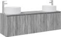 vidaXL Badkamerkastenset 3 st Grijs Sonoma 161,5 x 44,5 x 80 cm