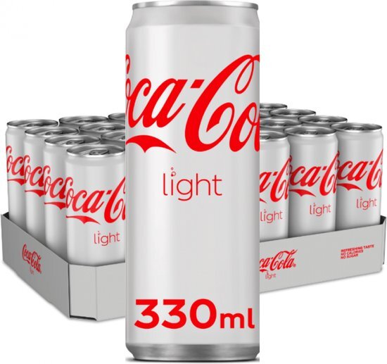 Coca-Cola Coke light 33 cl per blik, tray 24 blikjes