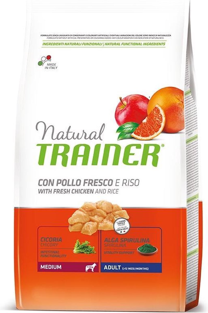 trainer Natural - Chicken Medium - Hondenvoer - 3 kg - Hoog Vleesgehalte