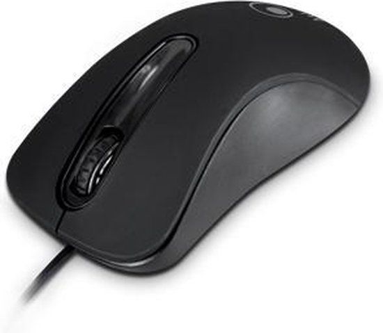 Atlantis Land OptiStar Muis Kantoor Rechtshandig USB Type-A Optisch 1000 DPI Zwart
