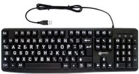 Geemarc Visueel Comfort Toetsenbord - Grote letters - AZERTY - Zwart