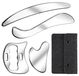 Merkloos Icecat Ensemble de massage Gua Sha en acier inoxydable, comprenant 4 pièces