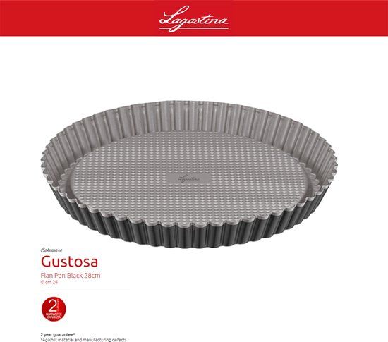 Lagostina Gustosa Bakvorm - Ø 28 cm - Zwart - Koolstofstaal