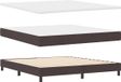 vidaXL Boxspringbed met hoofdeinde Brun foncé 200 x 180 cm Tissu