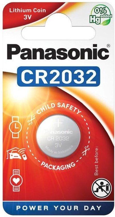 Panasonic CR2032 3V Lithium Knoopcel Batterij - 12 stuks