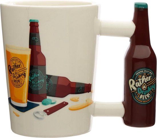 Puckator Mok / Beker - Bierfles - Rather Drinking Beer! - Keramiek