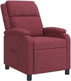 vidaXL Recliner Wijnrood Stof