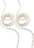 Lumineo Tube lumineuse - 2x - 216 LED - Blanc chaud - 9m - 8 fonctions lumineuses