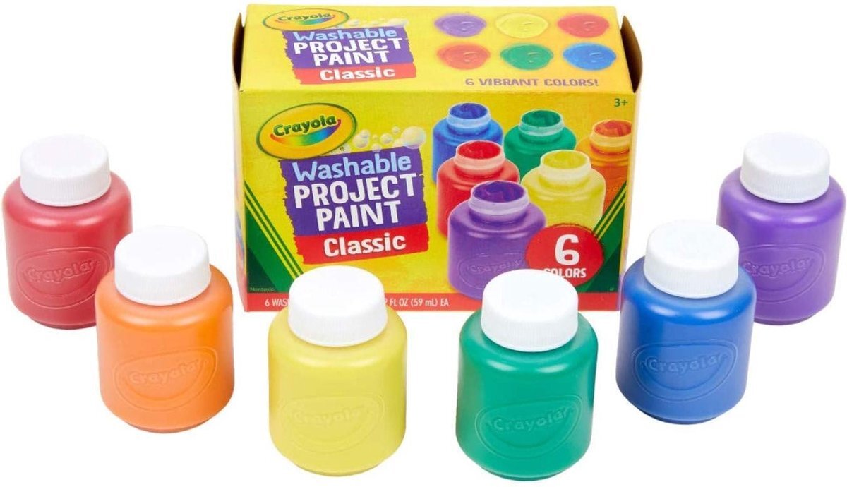 crayola - Afwasbare Verf voor Kinderen - 6 Stuks