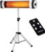 Monzana Infraroodstraler 2500W - 3 Standen - Statief Zilver