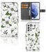 Samsung Galaxy S22 Hoesje Fleurs de cornouiller Étui en cuir artificiel/TPU Fleurs