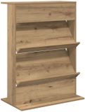 vidaXL Artisan Eiken Tijdschriftenrek 70 x 41 x 96 cm Bewerkt hout