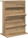 vidaXL Artisan Eiken Tijdschriftenrek 70 x 41 x 96 cm Bewerkt hout