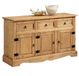 IDIMEX Mexico-dressoir TEQUILA met 3 deuren en lades van massief hout - naturel