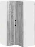 vidaXL Wandhoekkast PORTO Grijs Sonoma 57 x 57 x 100 cm Bewerkt hout