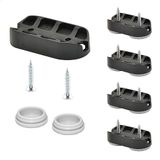 WAGNER QuickClick® Stoelglijders I set van 4 om vast te schroeven, voor sledestoelen met ronde buis I 4x base + 8x schroef+glijderinzet - kunststof HYPER - 42 x 20 mm - Made in Germany - 15831600