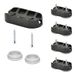 WAGNER QuickClick® Stoelglijders I set van 4 om vast te schroeven, voor sledestoelen met ronde buis I 4x base + 8x schroef+glijderinzet - kunststof HYPER - 42 x 20 mm - Made in Germany - 15831600