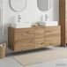 Maison Exclusive - Ensemble de meubles de salle de bain, 3 pièces, chêne artisanal, dimensions : 129 x 41 x 79,5 cm