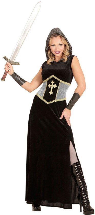 Widmann Middeleeuwse & Renaissance Strijders Kostuum Madame Joan Of Arc Lang Vrouw Medium Carnaval kostuum Verkleedkleding