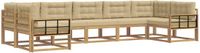 vidaXL Buiten bankenset 7 st Wit en Beige