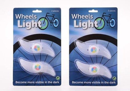 Spaakverlichting Multicolour 4 Stuks - Fietswielverlichting - 120 lm - Kunststof