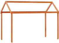 vidaXL Kinderbedhuisje 217x85,5x154 cm massief grenenhout wasbruin