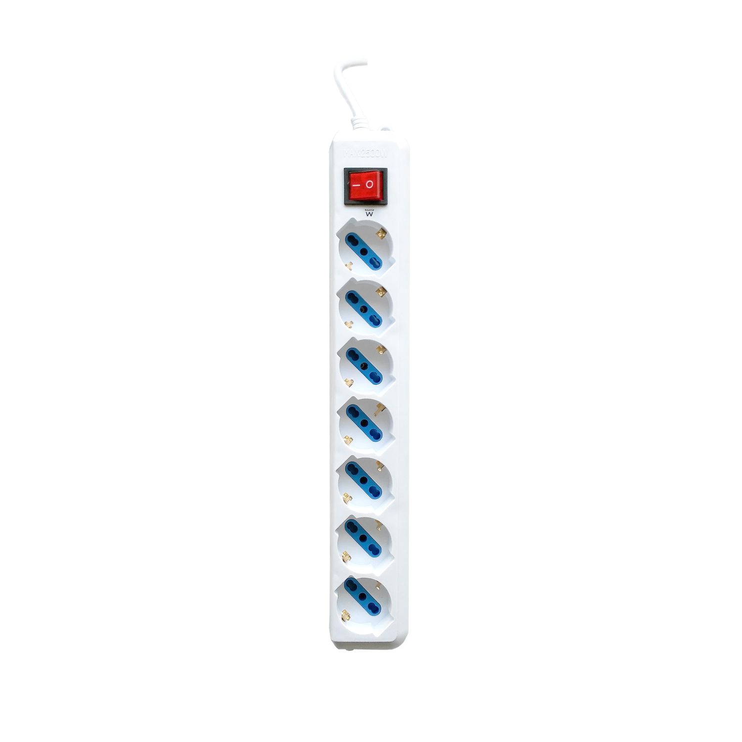 Ewent EW3927 Stekkerdoos 1,5m zwart, blauw, rood