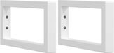vidaXL Supports pour lavabo 2 pièces rectangulaire acier blanc