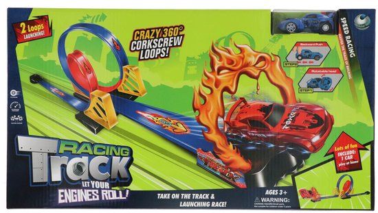 Overige merken Top1Toys Racebaan Vlammen met Looping Groot