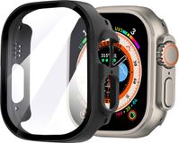 Strap-it Geschikt voor Apple Watch Ultra hard Case - AW Ultra case incl glas met glas - zwart