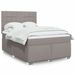 Maison Exclusive - Lit boxspring avec matelas, couleur taupe, 160x200 cm, rembourré
