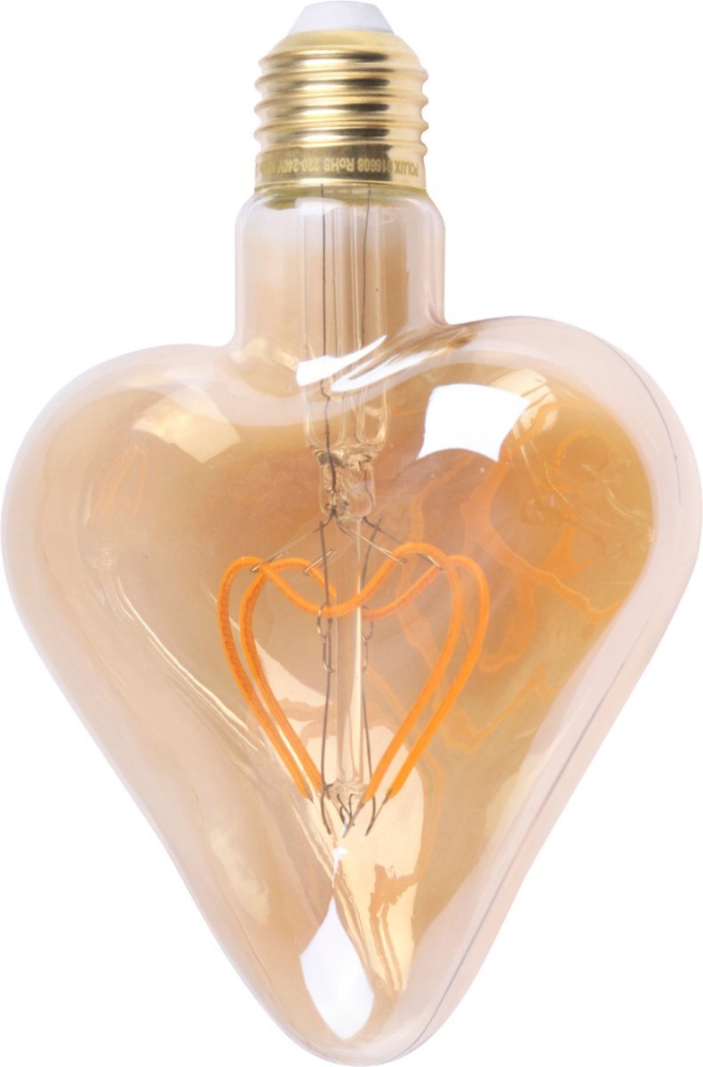 ABC-LED Retro Filament LED lamp - E27 - 2,3 watt - 170 lumen - Warm wit - Amber Heart