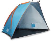 NILS CAMP Strandtent XXL - 260x120x120 cm - Blauw - UV-bescherming