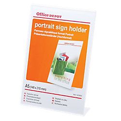 Office Depot Brochurehouder Schuinstaand model A5 Transparant acryl 14 9 x 5 6 x 20 7 cm