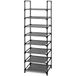 edihome Schoenenrek, 8 Niveaus, 46 x 27 x 141 cm, Shoe Organizer, Smalle en Hoge Schoenenrekken van Kunststof, Verticaal, Plank, Showrek