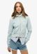 Superdry Essential Logo korte hoodie met rits - Dames - winter sky blue