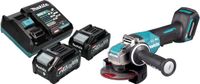 Makita GA 047 GM201 Accu haakse slijper 40 V max. 125 mm X-LOCK Brushless + 2x accu 4.0 Ah + lader