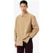 Lacoste Regular Fit overhemd in ribfluweel beige, Faux-uni