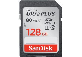 SanDisk Ultra Plus SDXC 128GB 80MB/s - SDHC Geheugenkaart