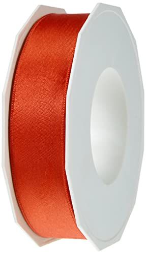 cadeaulint, polyester, rood, 25 m rol 25 mm
