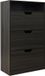 Merkloos Relaxdays Schoenenkast - 140x80x24 cm - met kleppen - industrieel - grijs