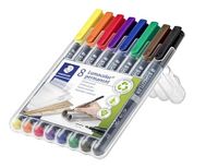 STAEDTLER Lumocolor 318 Permanente stiften – 8 kleuren, 0,6 mm