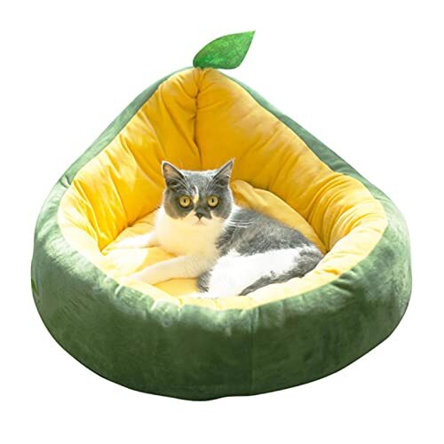 JRKJ Mooie Fruit Shape Pet Sofa Zachte en warme hond bed in de winter Comfortabele slaapkat nest gevuld met katoenen wasbare puppy mat