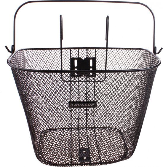Dunlop Fietsmand Stuur 22L - Zwart - Fietsmand met Handvat en Haken - Geschikt voor Elektrische Fiets, Omafiets en Stadsfiets