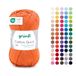 Gründl Wol Cotton Quick uni - wol om te haken van 100% katoen - wol om te breien - glanzend katoengaren 1 bol 50 g / 125 m - naalddikte 3-4 -brons
