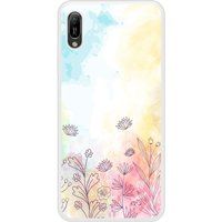 Huawei Bedrukt siliconen hoesje compatibel met Y6 2019 Watercolor flowers